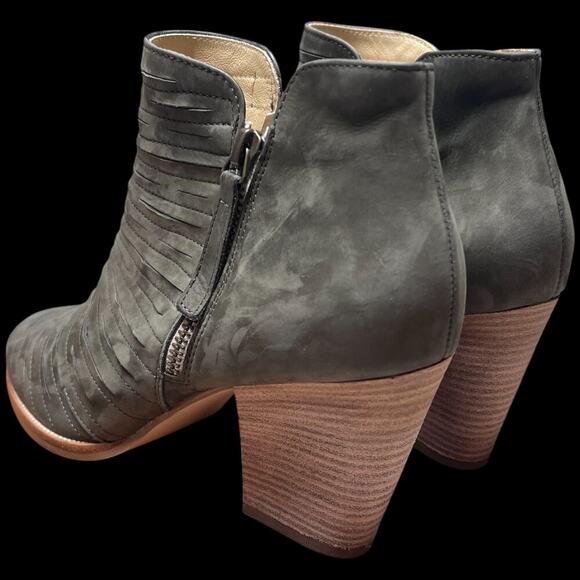 PAUL GREEN Malibu Green Nubuck Women's Size US 9 / UK 7 Sliced Zip Ankle Bootie - Picture 4 of 16